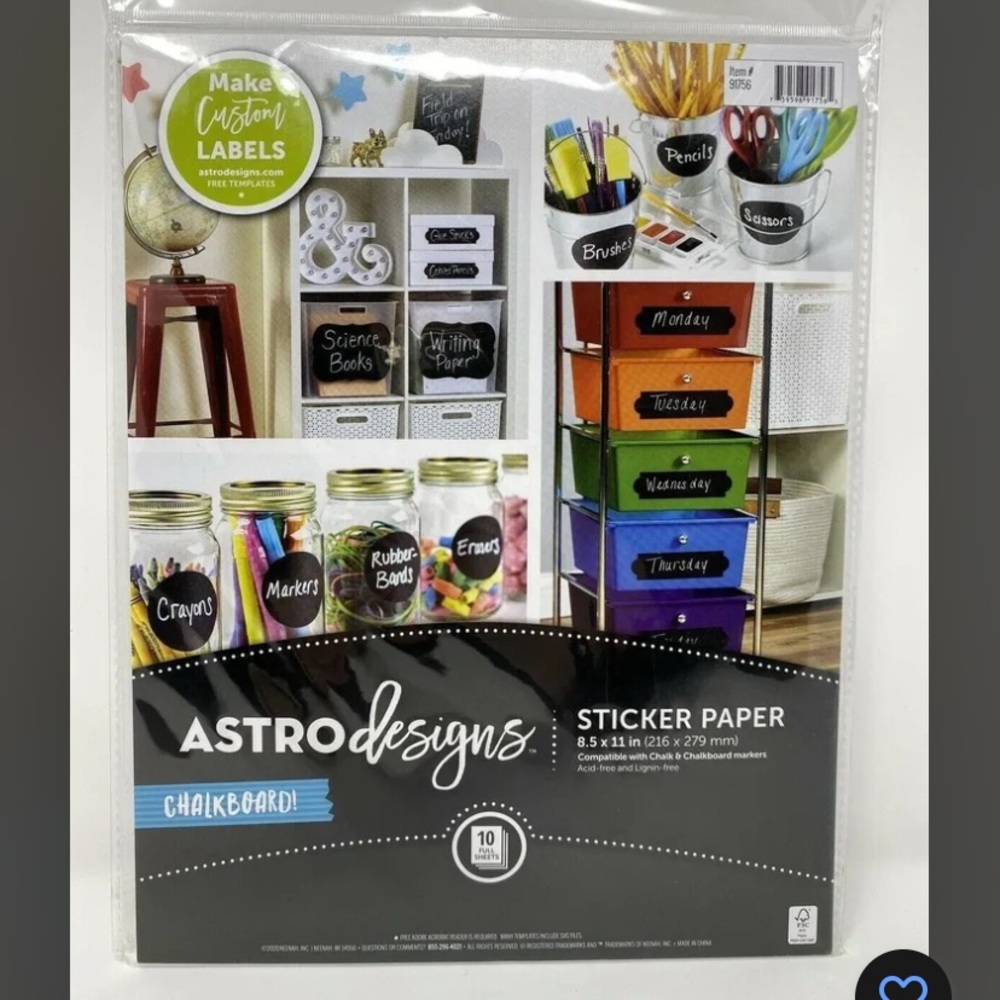 Chalkboard Sticker Paper